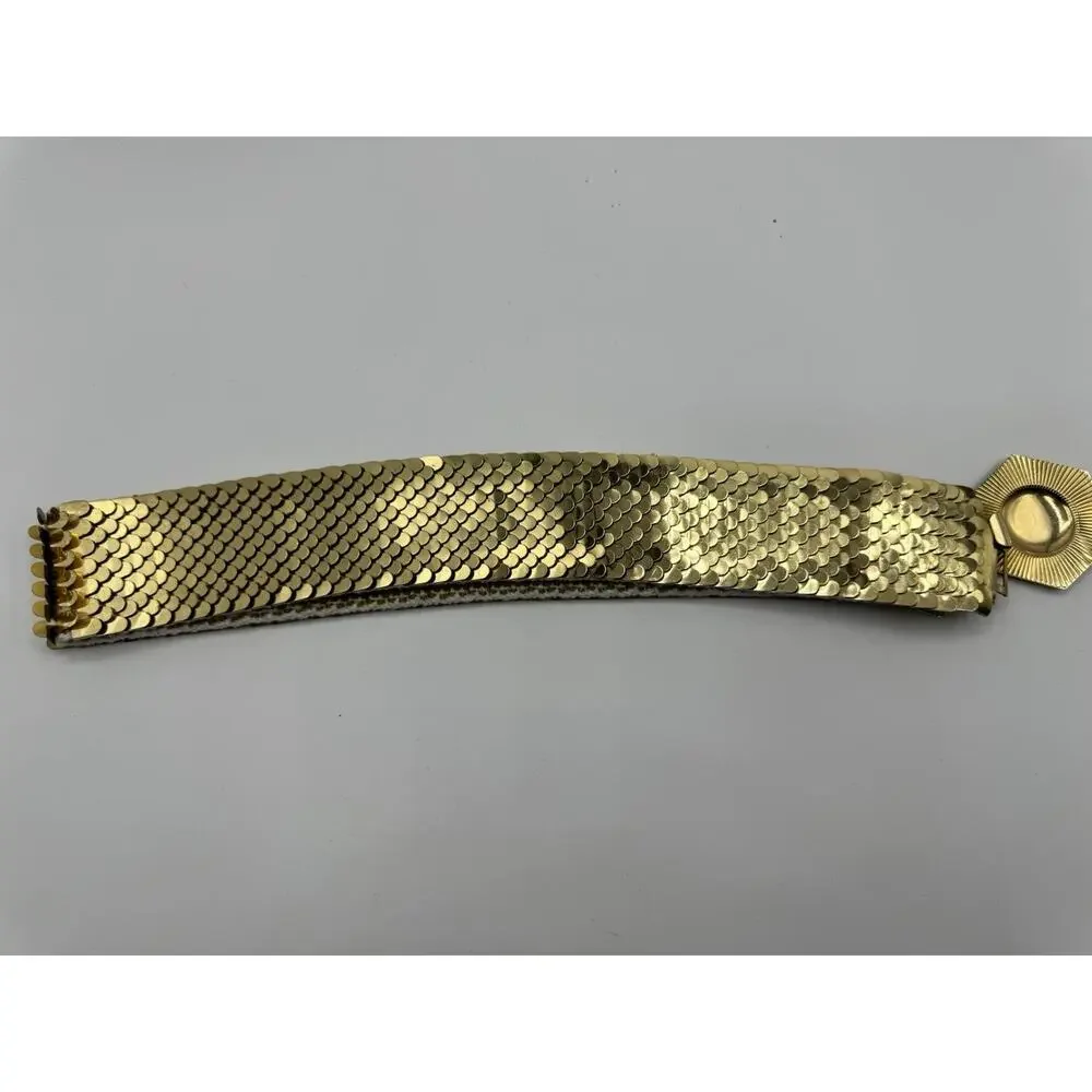 Vintage Gold Fish Scale Style Stretch Disco Wide Waist Belt One Size